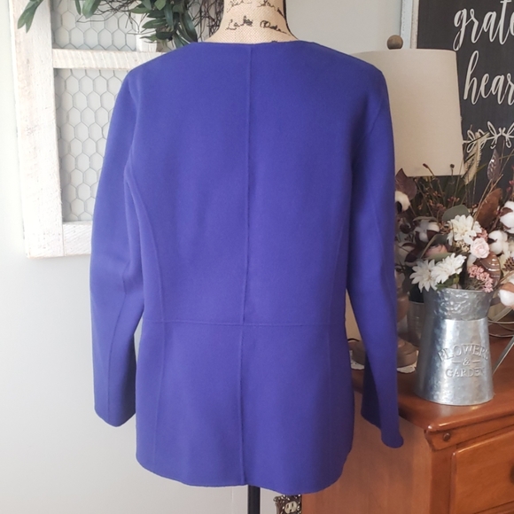 Talbots lightwieght blue wool jacket size 16 - Picture 4 of 6